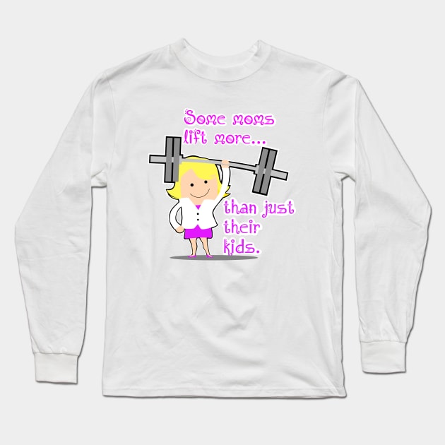 fitness girl, gym girl, fitness, weightlifting girl Long Sleeve T-Shirt by TimAddisonArt